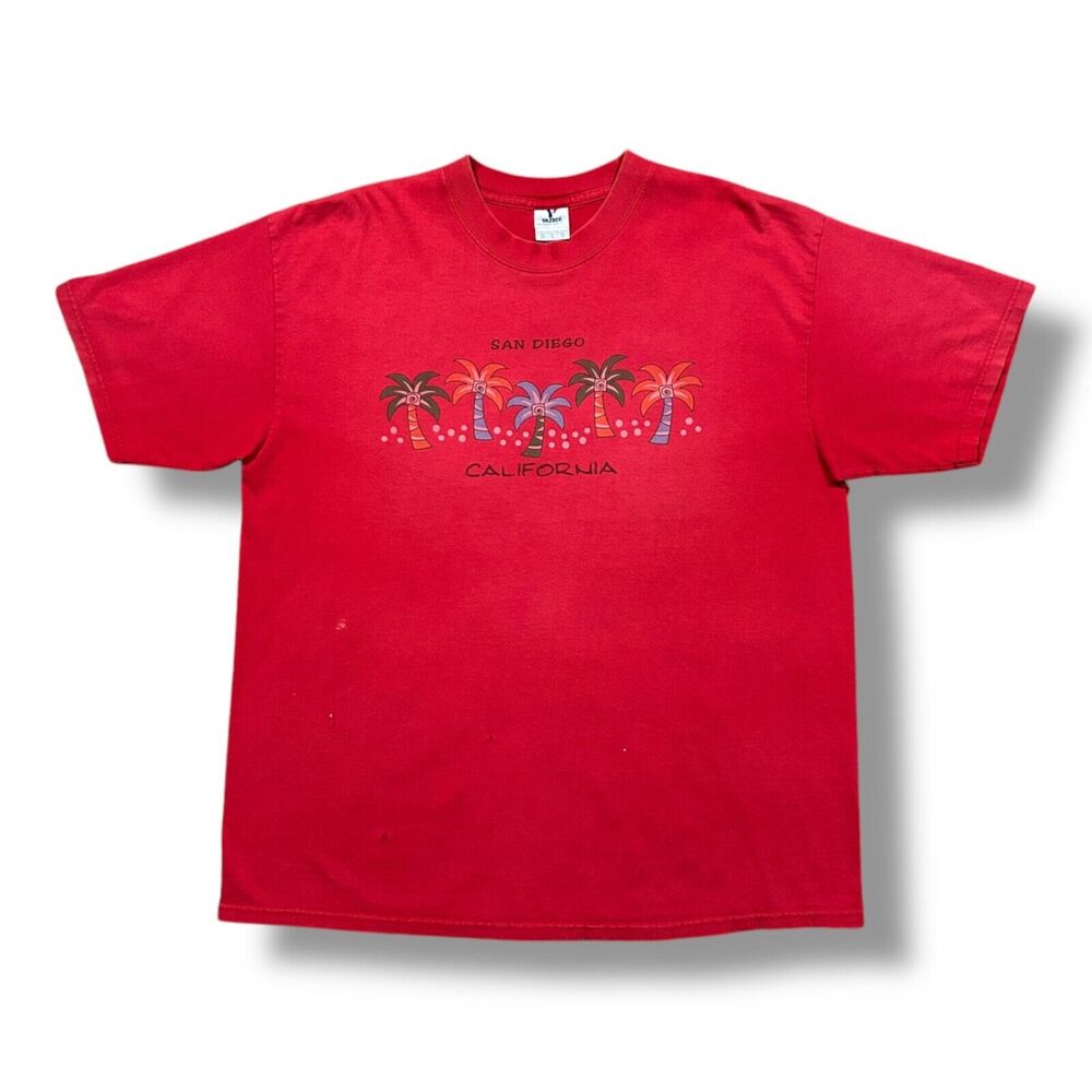 Vintage San Diego Shirt 90s Graphic Tee Palm Tree California Art Travel Souvenir